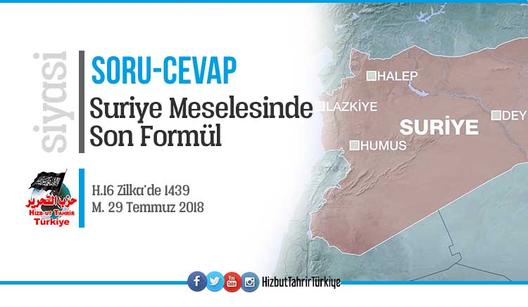 SURİYE MESELESİNDE SON FORMÜL