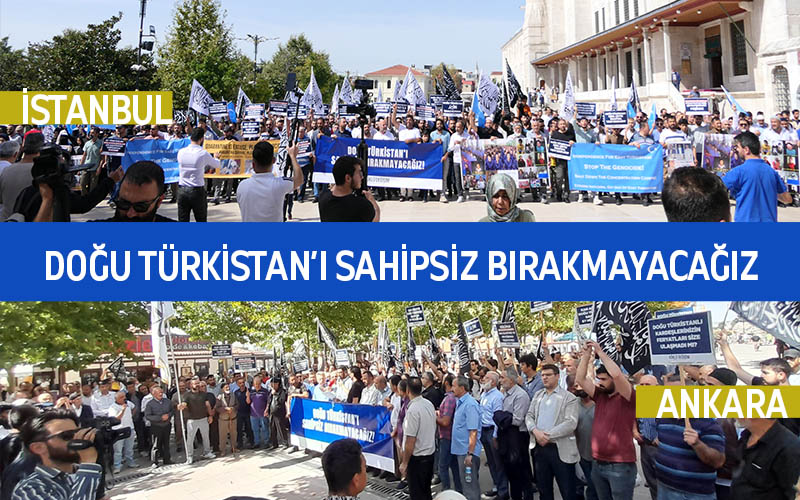 ANKARA VE İSTANBUL'DA "DOĞU TÜRKİSTAN'I SAHİPSİZ BIRAKMAYACAĞIZ!" BASIN AÇIKLAMASI